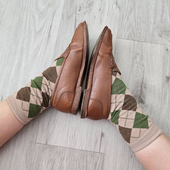 J.Crew | brown leather slip-on preppy pointed toe loafers shoes | WMS 6 - Picture 9 of 11